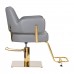 Hairdressing chair GABBIANO LINZ GOLD Grey